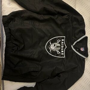 NFL Raiders Black Windbreaker Jacket